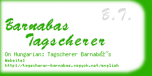 barnabas tagscherer business card